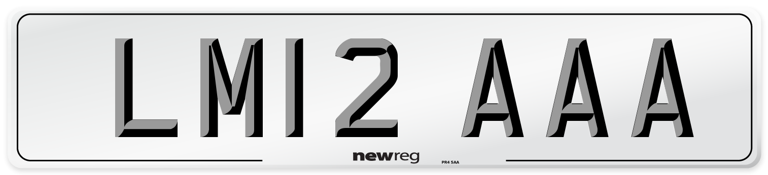 LM12 AAA Number Plate from New Reg